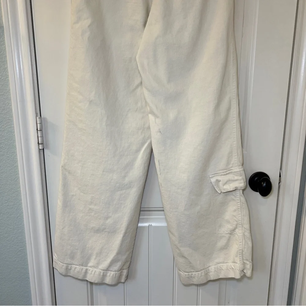Zara Women’s‎ Ivory Cargo Pants Pockets 90’s Y2K Women’s Size XS - Picture 10 of 16